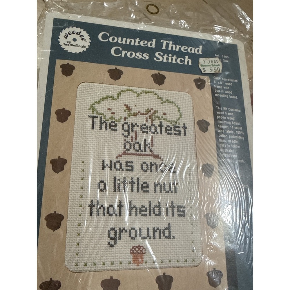 Vtg Counted Thread Cross Stitch. The Greatest Oak. By NeedleMagic. Sealed. New.
